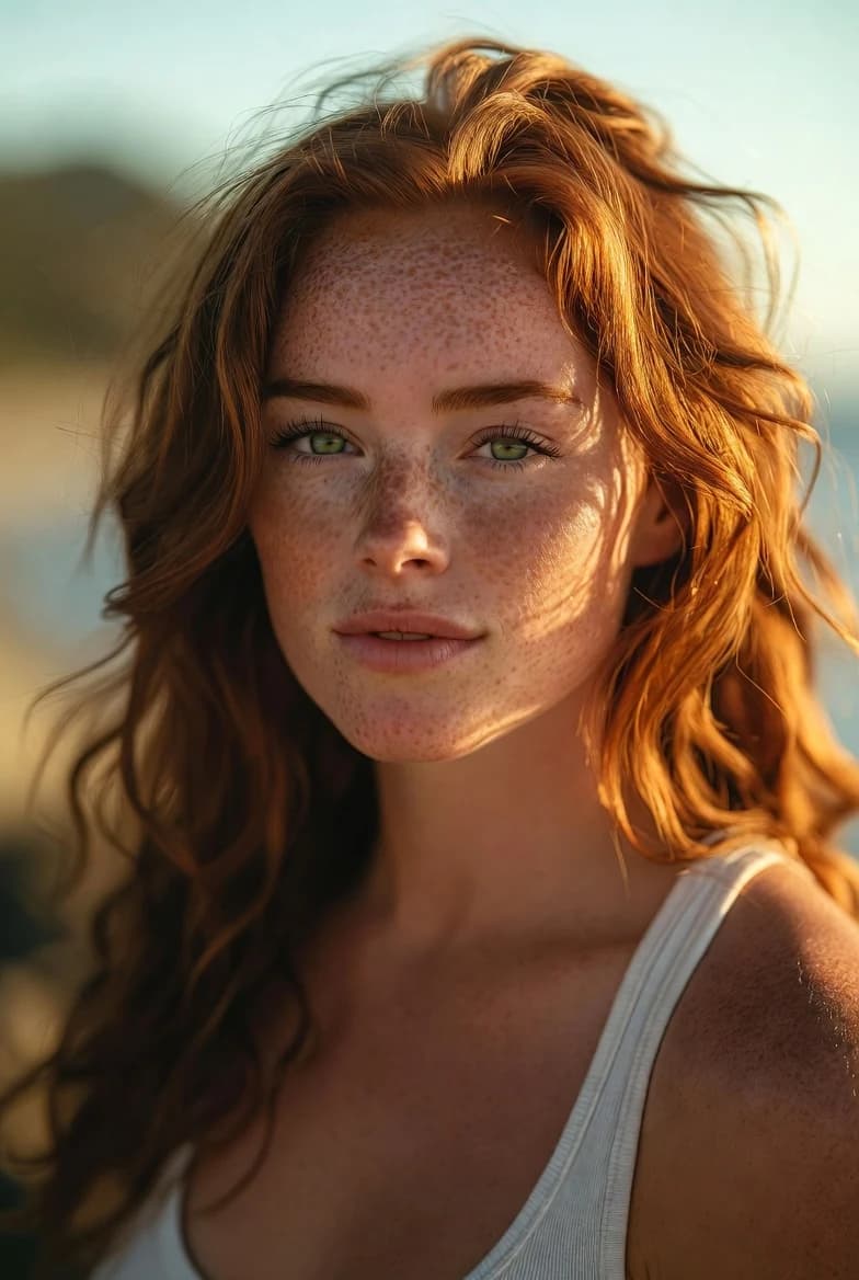 Ainsley Parker in bright coastal light